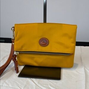 Dooney and Bourke Nylon fold over wristlet clutch